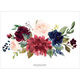 Burgundy Floral Topper Invitations Image 2 of 5